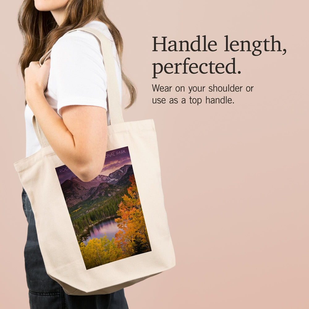 Rocky Mountain National Park, Colorado, Lake and Mountain, Tote Bag Totes Lantern Press 