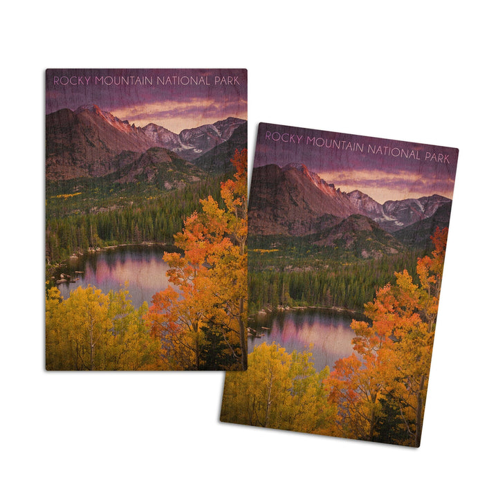 Rocky Mountain National Park, Colorado, Lantern Press Artwork, Wood Signs and Postcards Wood Lantern Press 4x6 Wood Postcard Set 