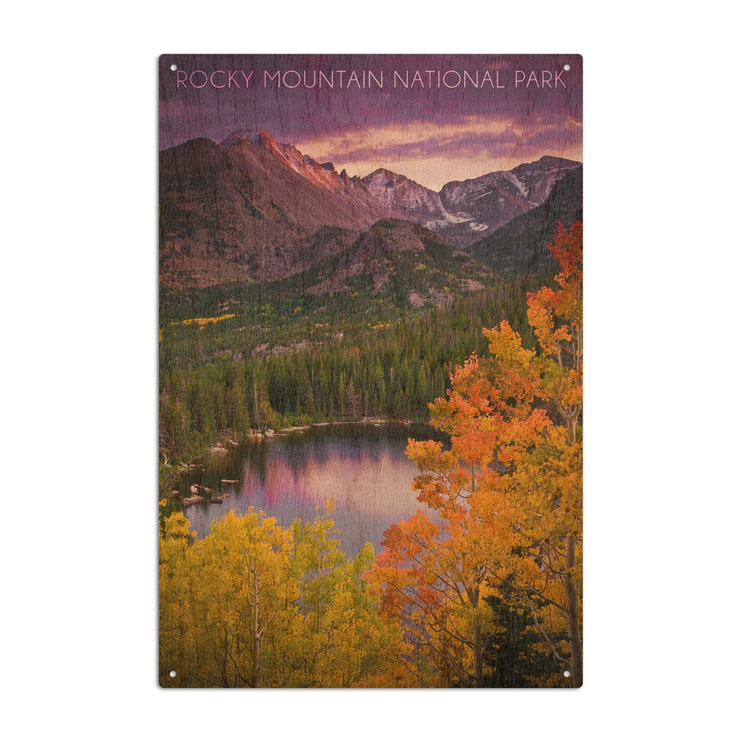 Rocky Mountain National Park, Colorado, Lantern Press Artwork, Wood Signs and Postcards Wood Lantern Press 6x9 Wood Sign 