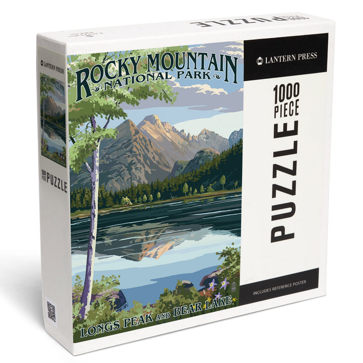 Rocky Mountain National Park, Colorado, Longs Peak and Bear Lake Summer, Jigsaw Puzzle Puzzle Lantern Press 