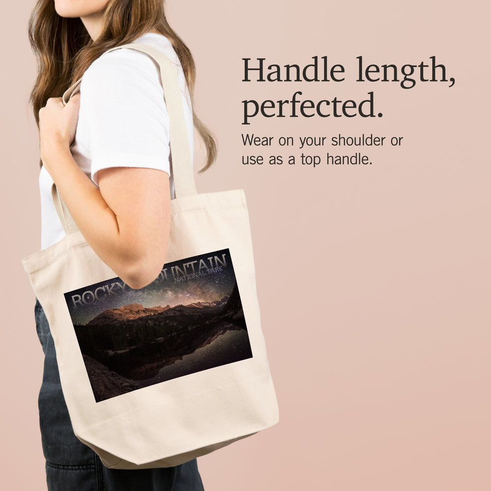 Rocky Mountain National Park, Colorado, Longs Peak and Milky Way, Tote Bag Totes Lantern Press 
