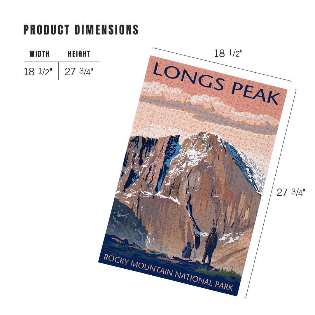 Rocky Mountain National Park, Colorado, Longs Peak, Jigsaw Puzzle Puzzle Lantern Press 