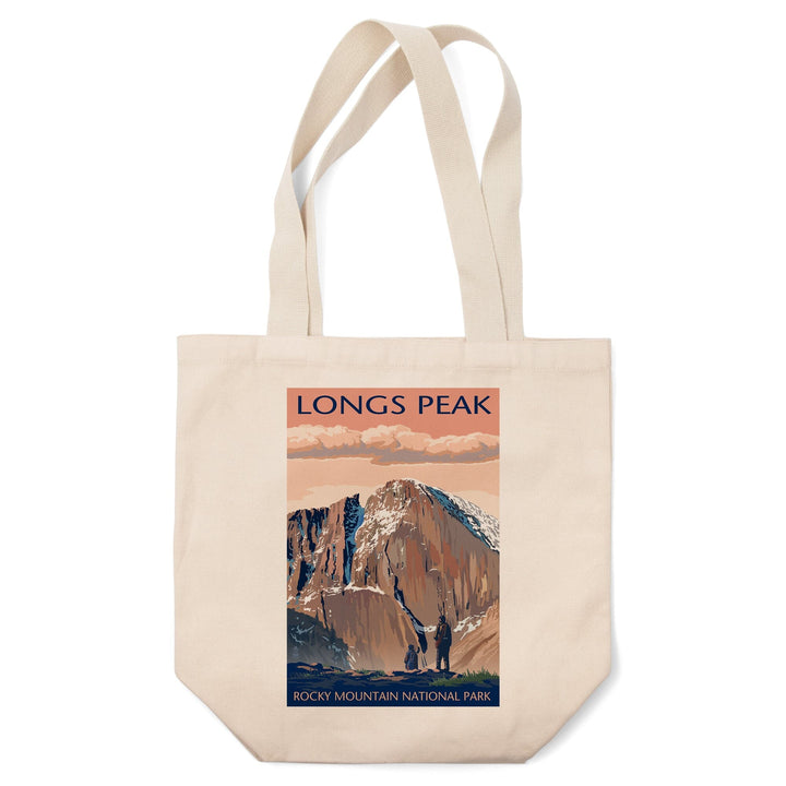 Rocky Mountain National Park, Colorado, Longs Peak, Lantern Press Artwork, Tote Bag Totes Lantern Press 