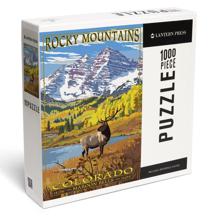 Rocky Mountain National Park, Colorado, Maroon Bells, Jigsaw Puzzle Puzzle Lantern Press 