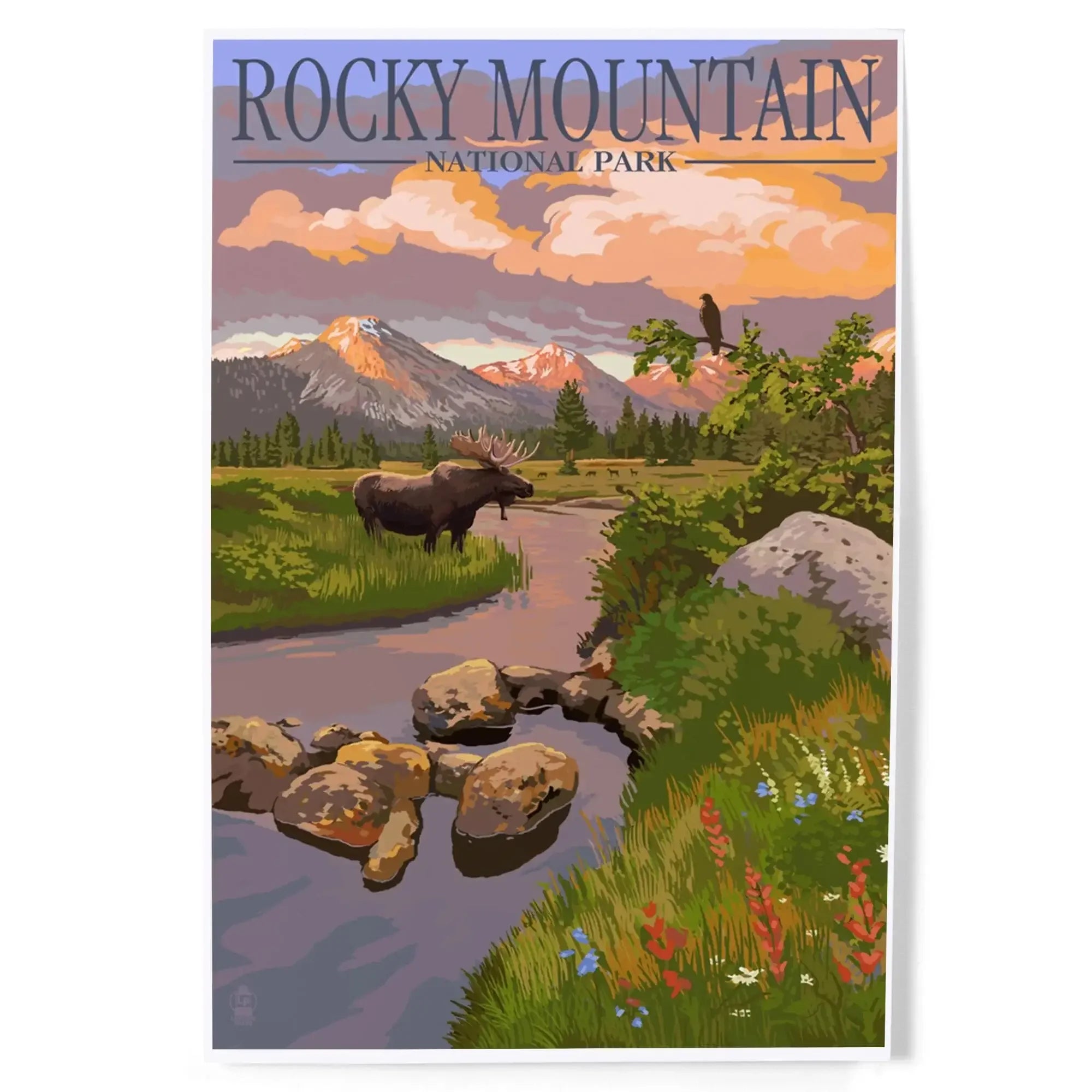 Rocky Mountain National Park, Colorado, Moose and Meadow art