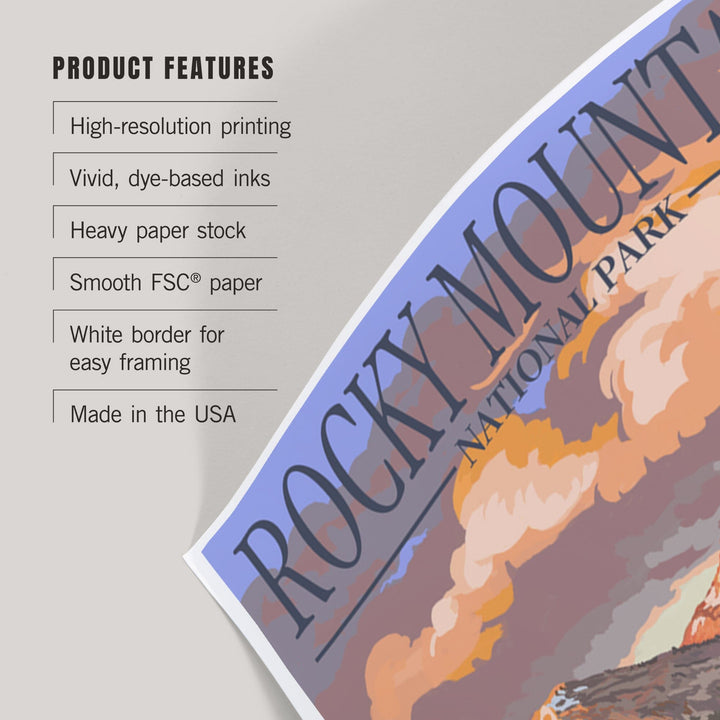 Rocky Mountain National Park, Colorado, Moose and Meadow, Art & Giclee Prints Art Lantern Press 