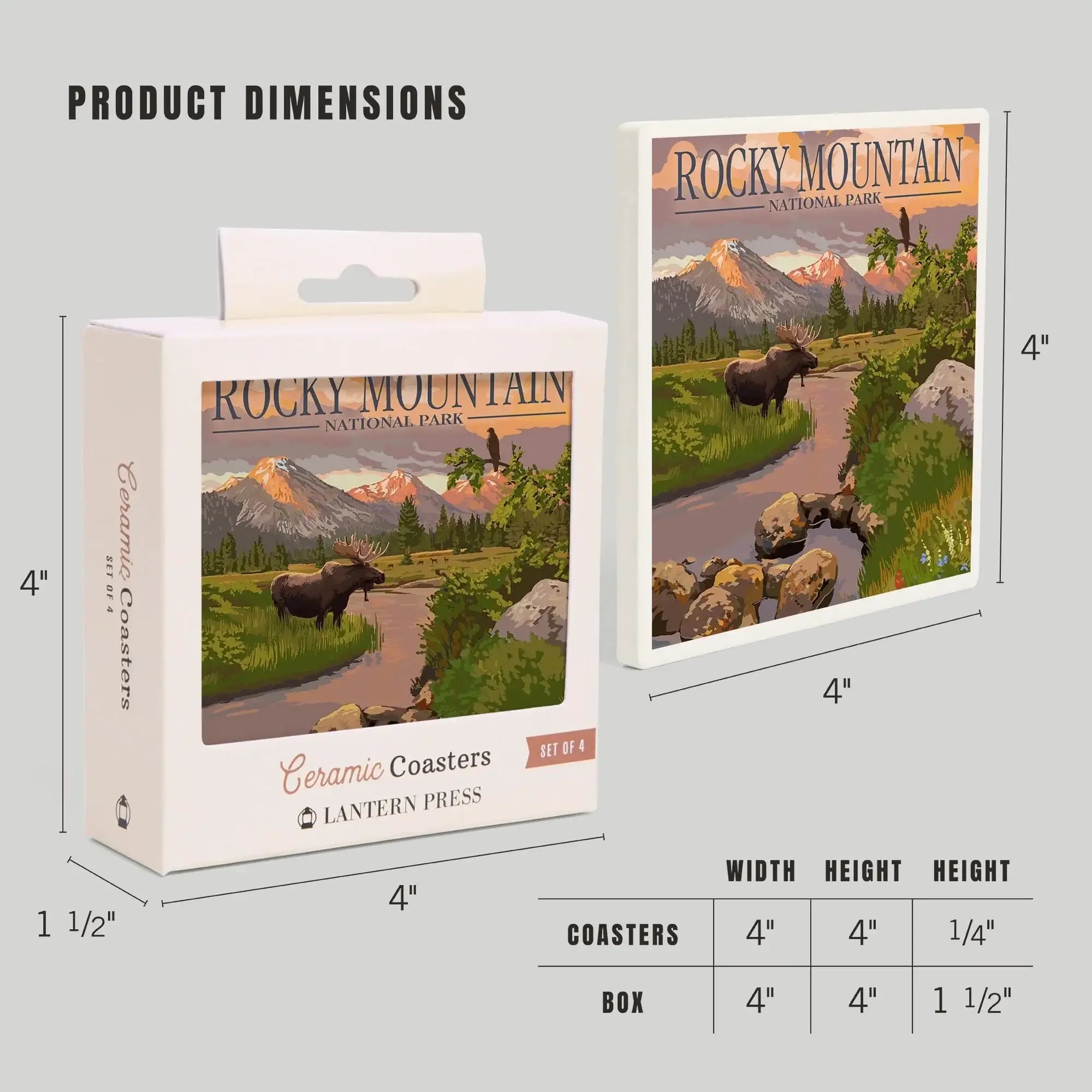 Rocky Mountain National Park, Colorado, Moose and Meadow ceramic