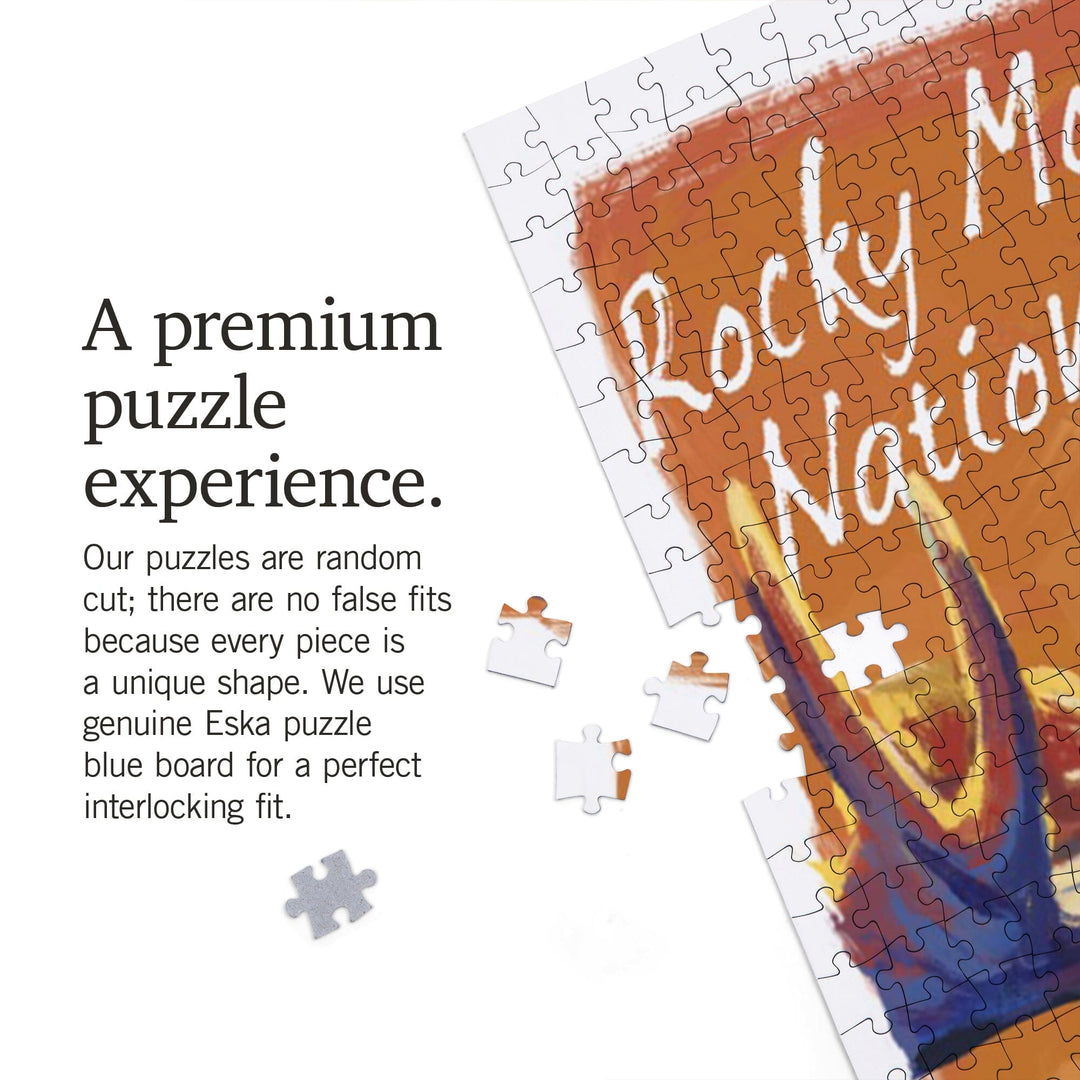 Rocky Mountain National Park, Colorado, Moose, Vivid, Jigsaw Puzzle Puzzle Lantern Press 