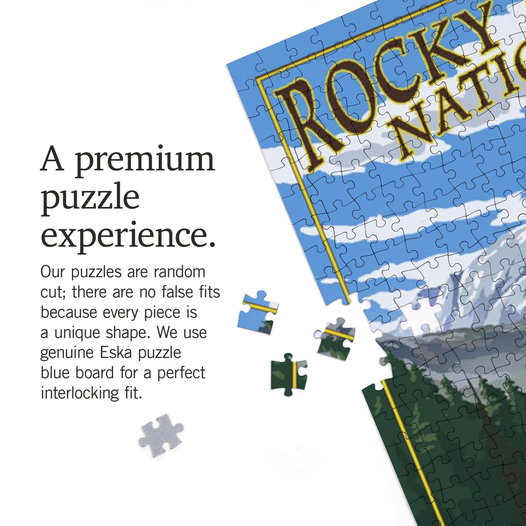 Rocky Mountain National Park, Colorado, Mummy Range, Elk, Jigsaw Puzzle Puzzle Lantern Press 
