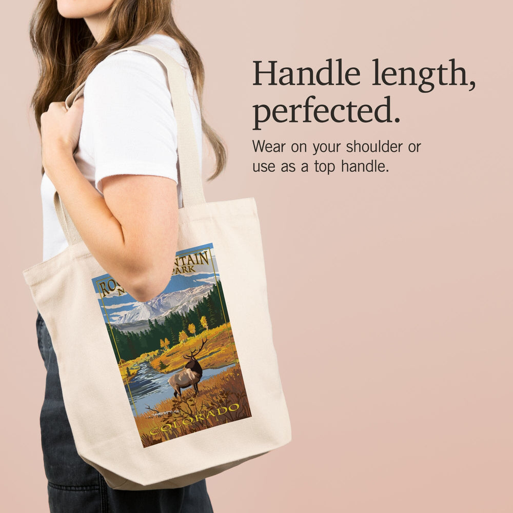 Rocky Mountain National Park, Colorado, Mummy Range, Elk, Tote Bag Totes Lantern Press 