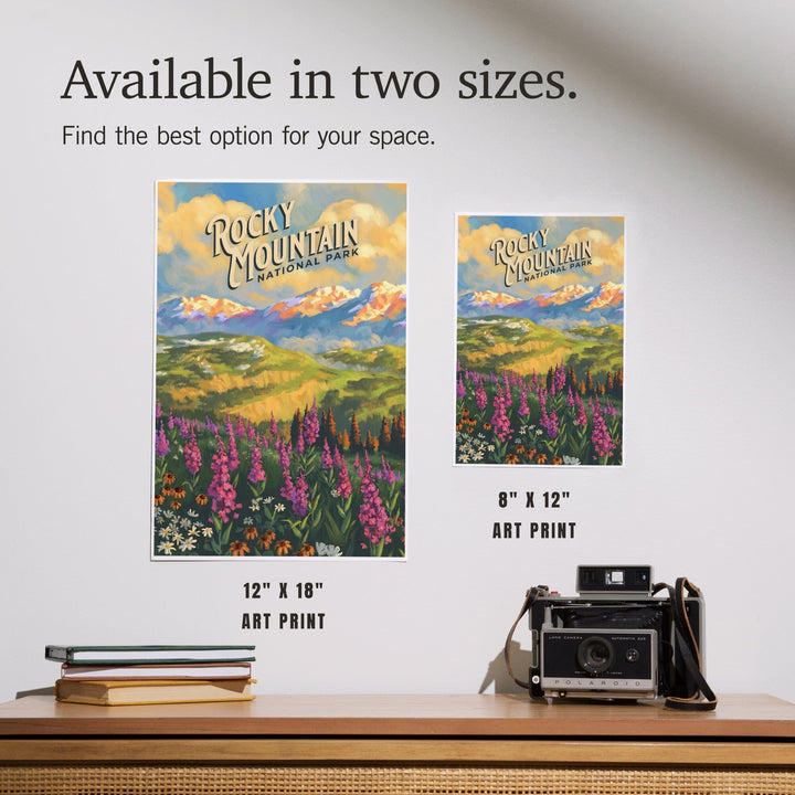 Rocky Mountain National Park, Colorado, Oil Painting National Park Series, Art & Giclee Prints Art Lantern Press 