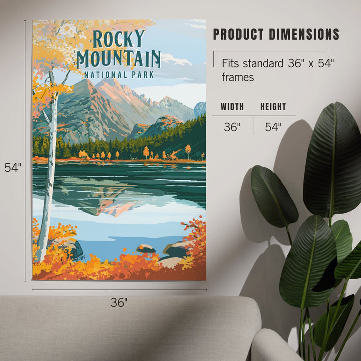 Rocky Mountain National Park, Colorado, Painterly National Park Series, Art & Giclee Prints Art Lantern Press 