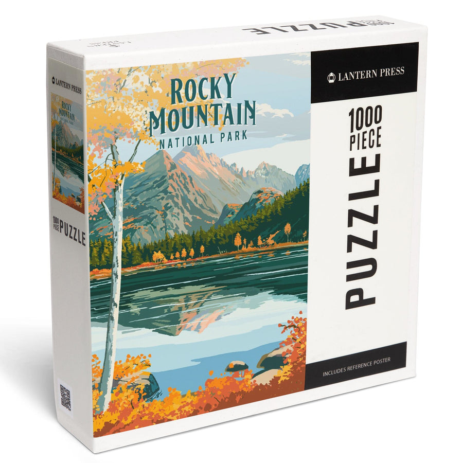 Rocky Mountain National Park, Colorado, Painterly National Park Series, Jigsaw Puzzle Puzzle Lantern Press 