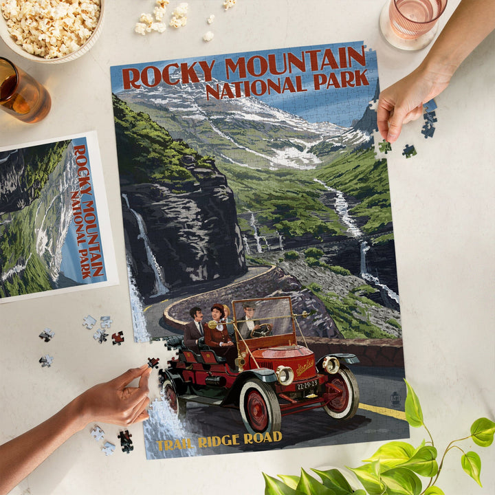 Rocky Mountain National Park, Colorado, Stanley Steamer, Jigsaw Puzzle Puzzle Lantern Press 