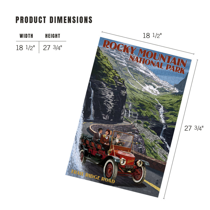 Rocky Mountain National Park, Colorado, Stanley Steamer, Jigsaw Puzzle Puzzle Lantern Press 