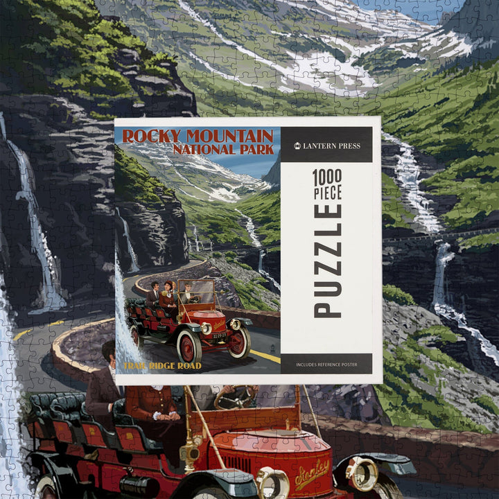 Rocky Mountain National Park, Colorado, Stanley Steamer, Jigsaw Puzzle Puzzle Lantern Press 