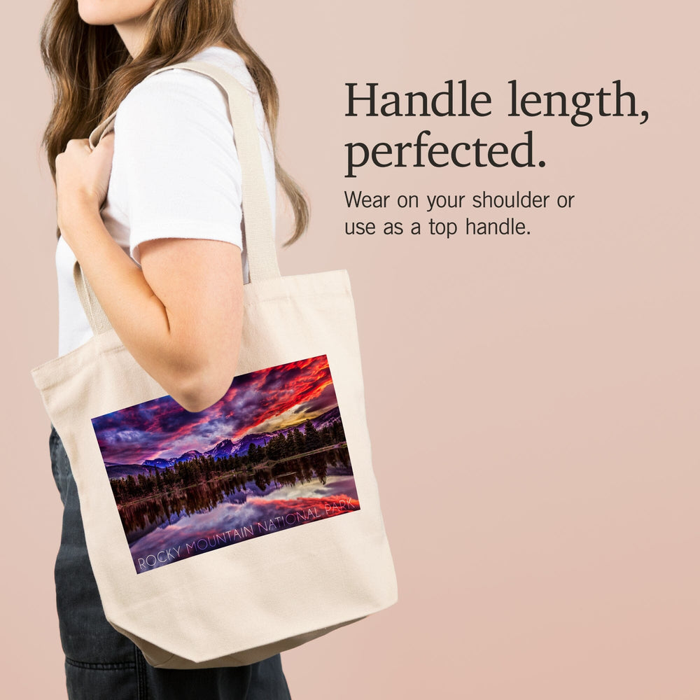 Rocky Mountain National Park, Colorado, Sunset and Sprague Lake, Tote Bag Totes Lantern Press 