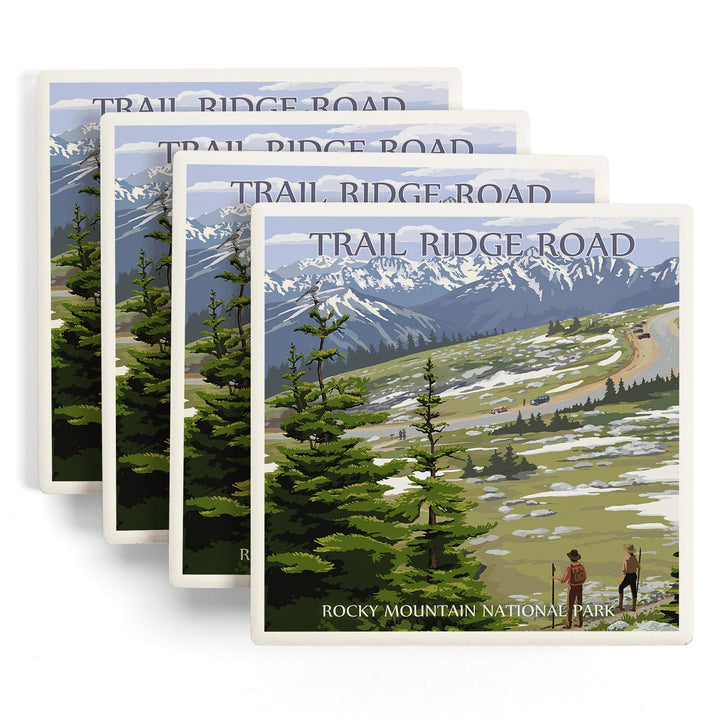 Rocky Mountain National Park, Colorado, Trail Ridge Road, Coasters Coasters Lantern Press 