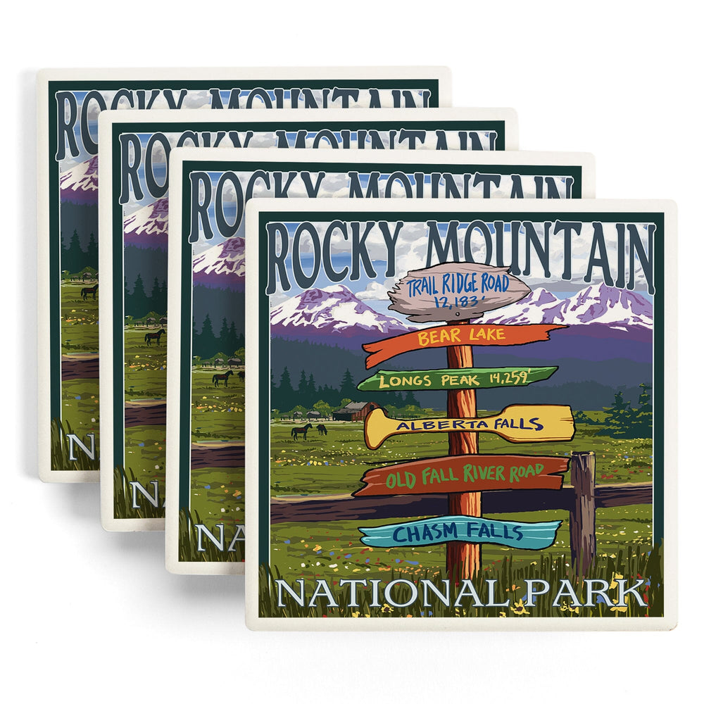 Rocky Mountain National Park, Colorado, Trail Ridge Road, Destination Signpost Press, Coasters Coasters Lantern Press 