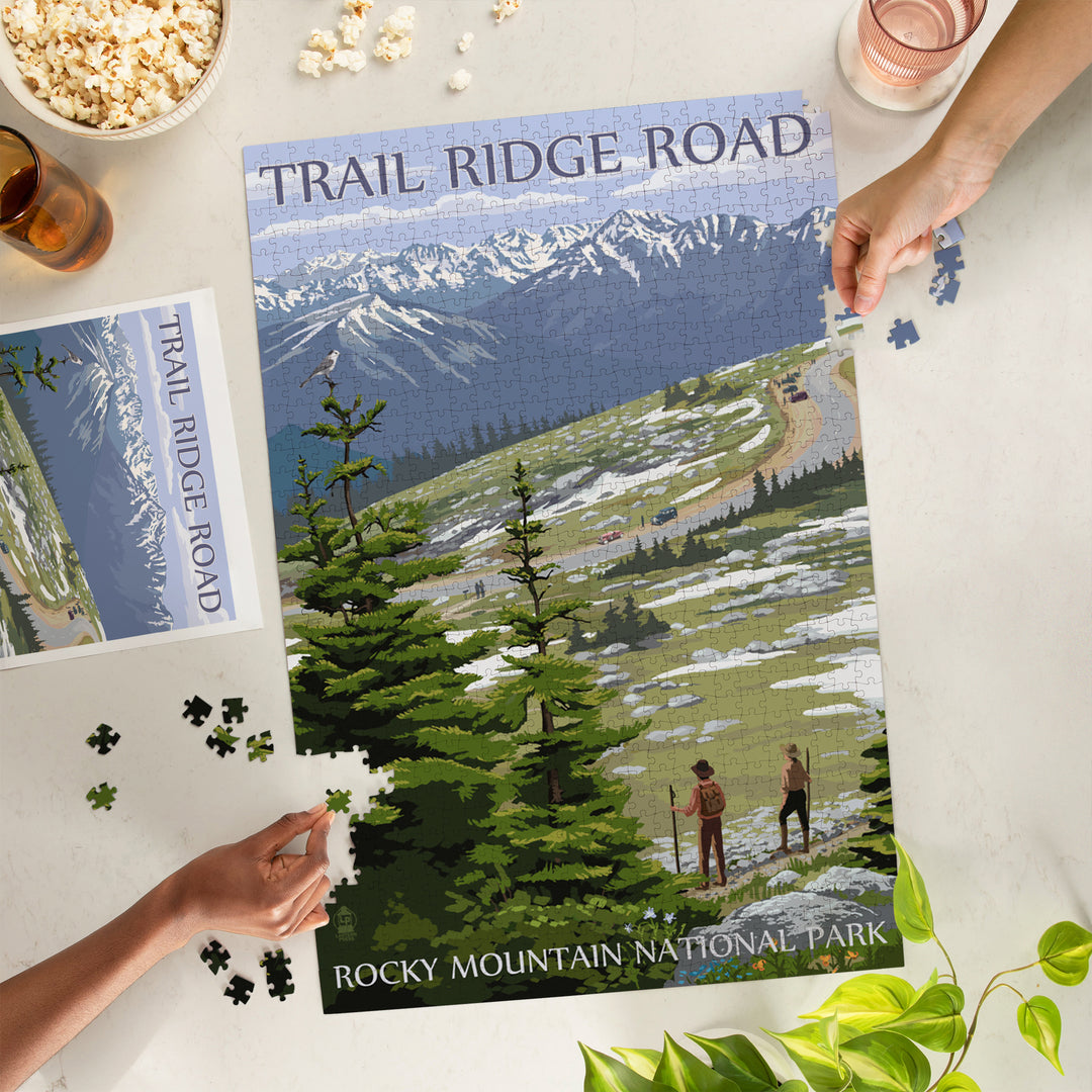 Rocky Mountain National Park, Colorado, Trail Ridge Road, Jigsaw Puzzle Puzzle Lantern Press 