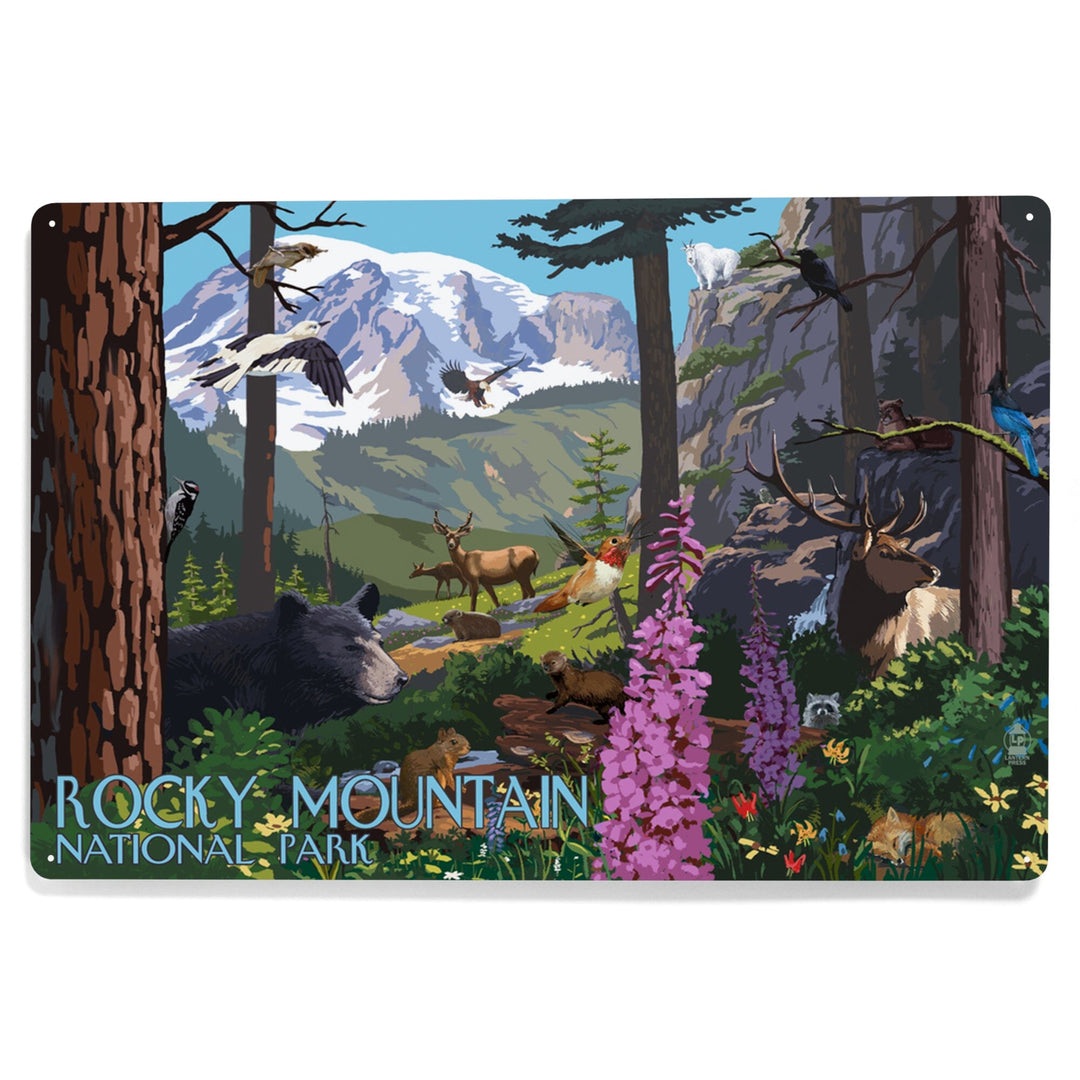 Rocky Mountain National Park, Colorado, Wildlife Utopia, Metal Signs Metal Lantern Press 