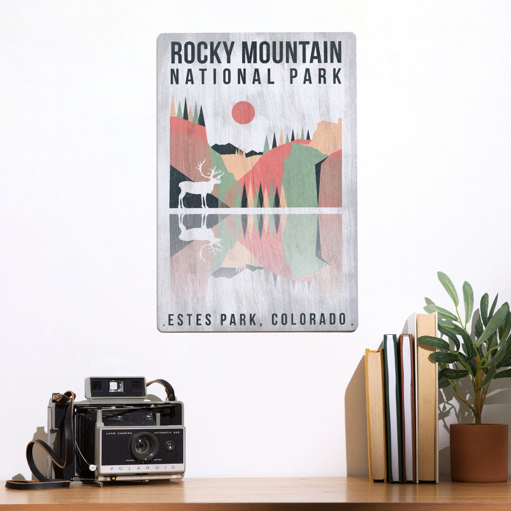 Rocky Mountain National park, Estes park, Colorado, Elk, Geometric Opacity Press, Metal Signs Metal Lantern Press 