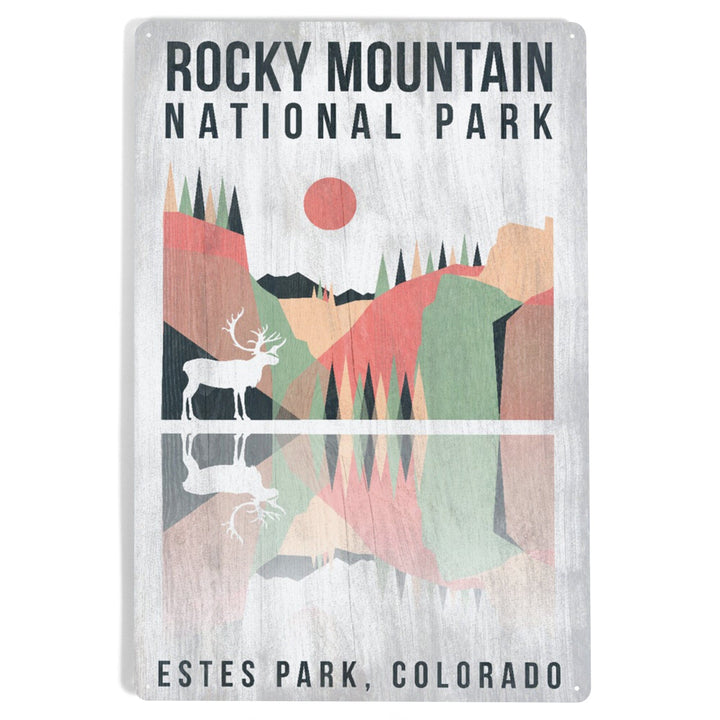 Rocky Mountain National park, Estes park, Colorado, Elk, Geometric Opacity Press, Metal Signs Metal Lantern Press 