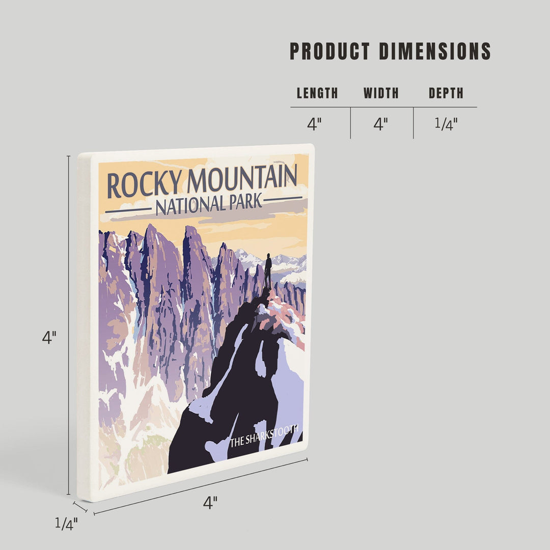Rocky Mountain National Park, Montana, The Sharkstooth, Coasters Coasters Lantern Press 