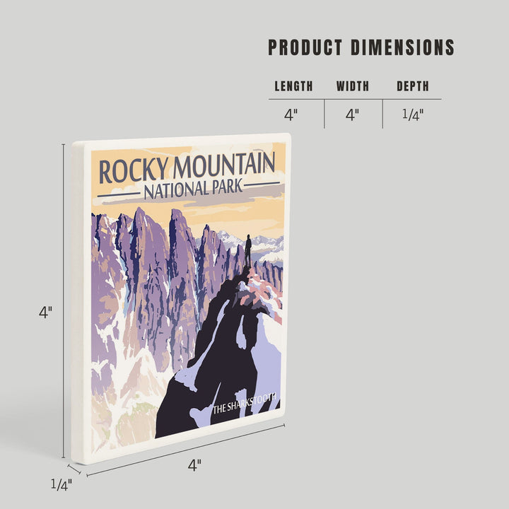 Rocky Mountain National Park, Montana, The Sharkstooth, Coasters Coasters Lantern Press 