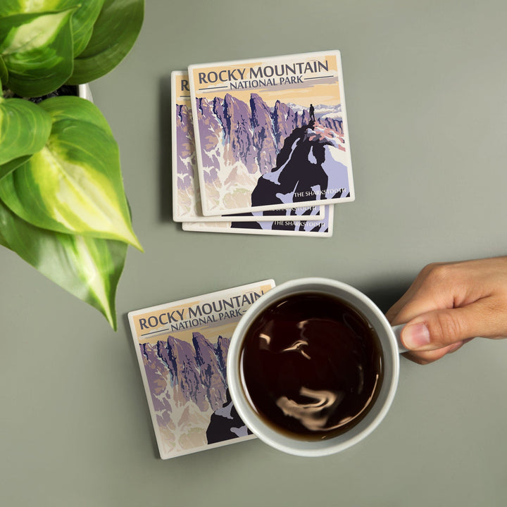 Rocky Mountain National Park, Montana, The Sharkstooth, Coasters Coasters Lantern Press 
