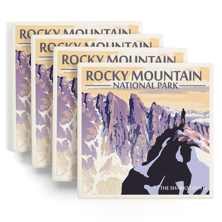 Rocky Mountain National Park, Montana, The Sharkstooth, Coasters Coasters Lantern Press 