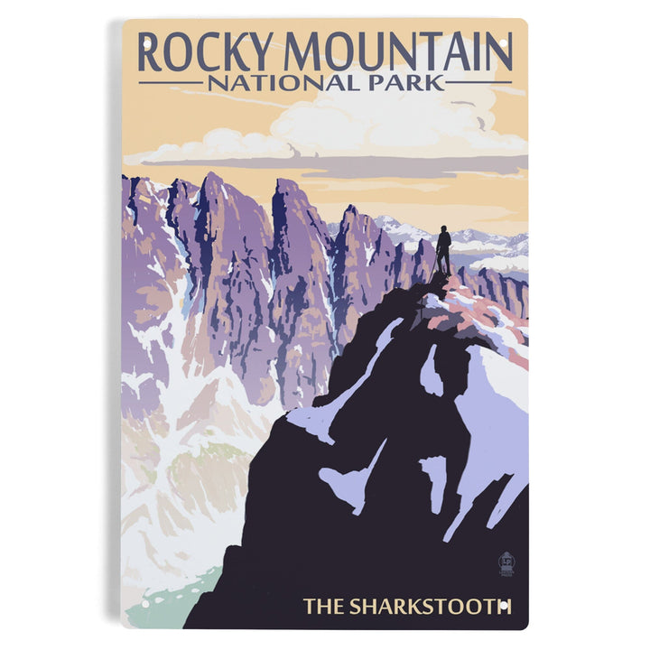 Rocky Mountain National Park, Montana, The Sharkstooth, Metal Signs Metal Lantern Press 