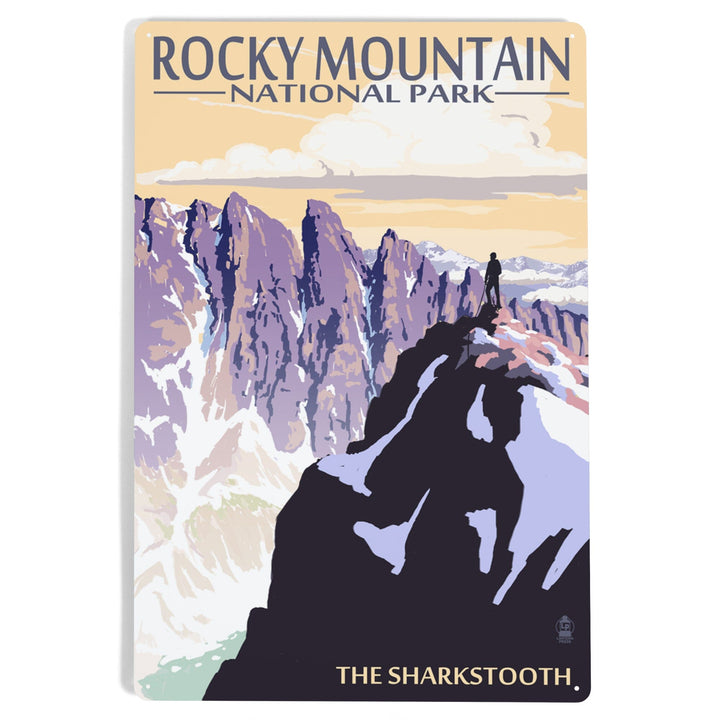 Rocky Mountain National Park, Montana, The Sharkstooth, Metal Signs Metal Lantern Press 