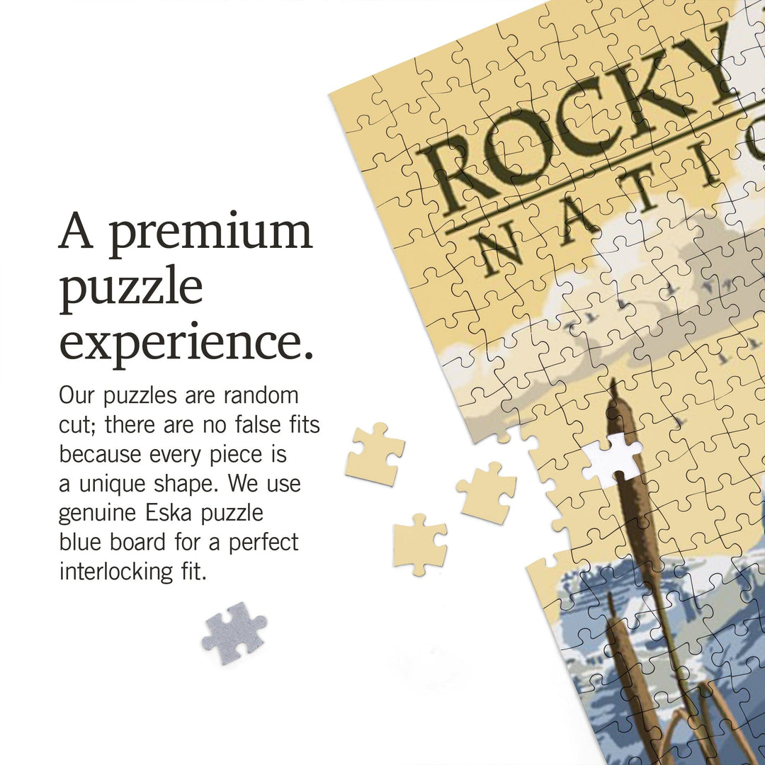 Rocky Mountain National Park, Mountain and Marsh Scene, Jigsaw Puzzle Puzzle Lantern Press 