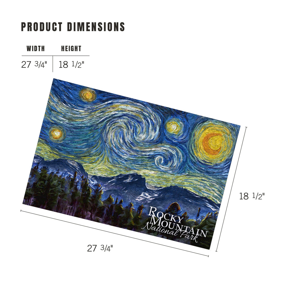 Rocky Mountain National Park, Starry Night, Jigsaw Puzzle Puzzle Lantern Press 
