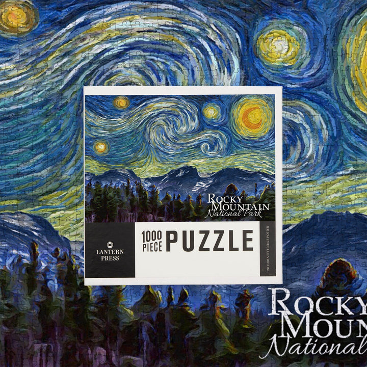 Rocky Mountain National Park, Starry Night, Jigsaw Puzzle Puzzle Lantern Press 