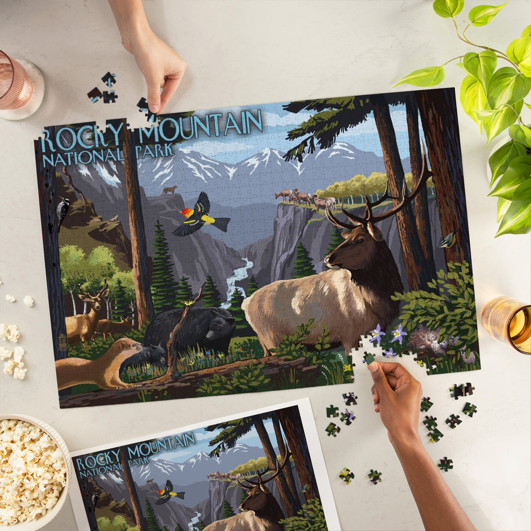 Rocky Mountain National Park, Wildlife Utopia, Jigsaw Puzzle Puzzle Lantern Press 
