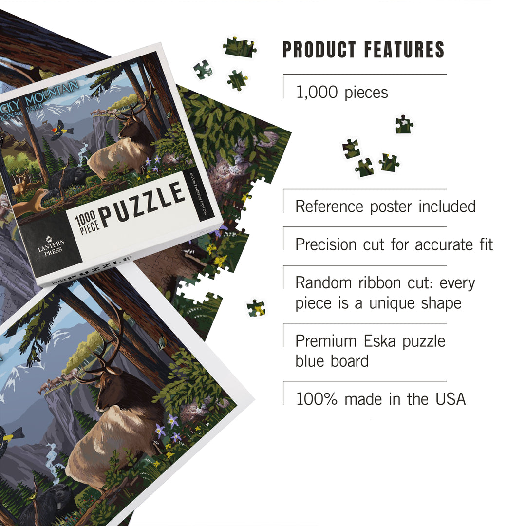 Rocky Mountain National Park, Wildlife Utopia, Jigsaw Puzzle Puzzle Lantern Press 