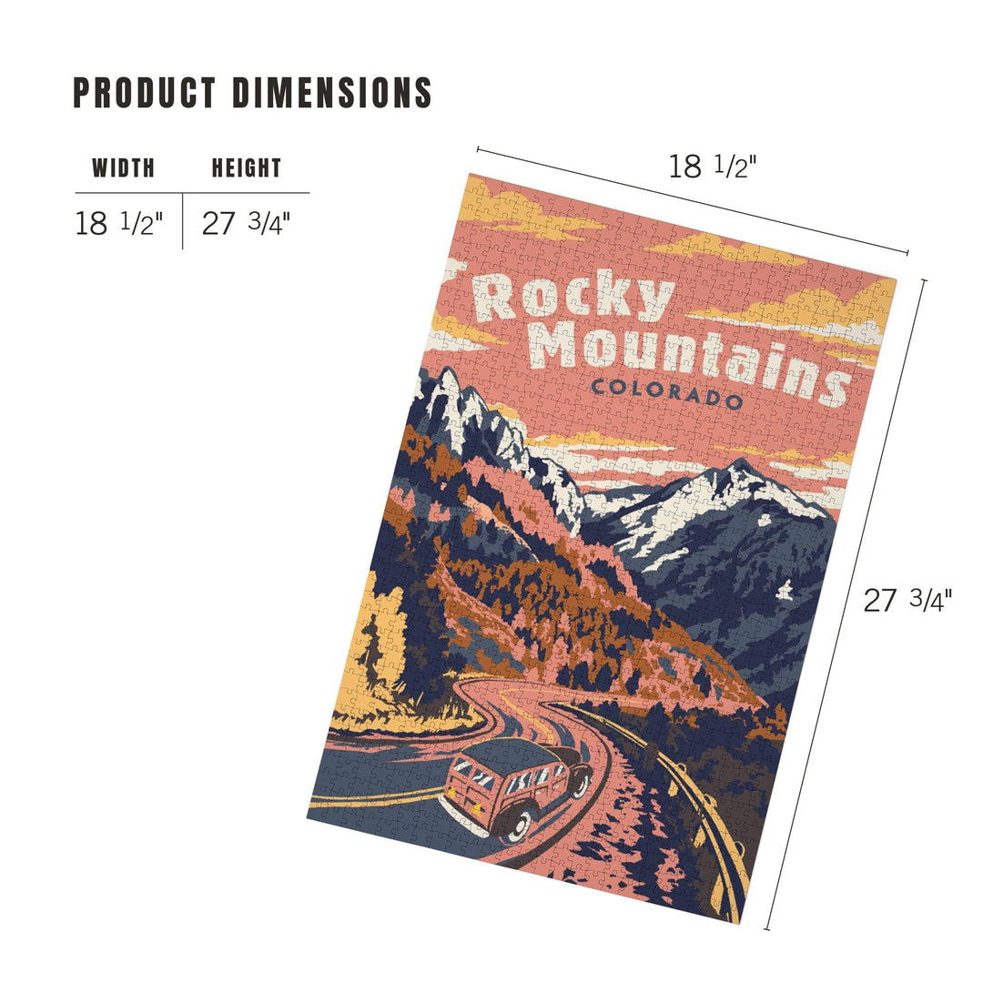 Rocky Mountains, Colorado, Explorer Series, Jigsaw Puzzle Puzzle Lantern Press 