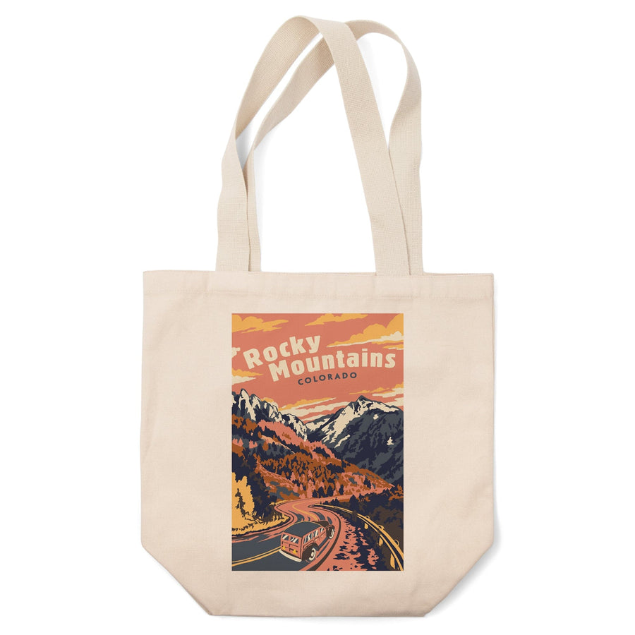 Rocky Mountains, Colorado, Explorer Series, Tote Bag Totes Lantern Press 