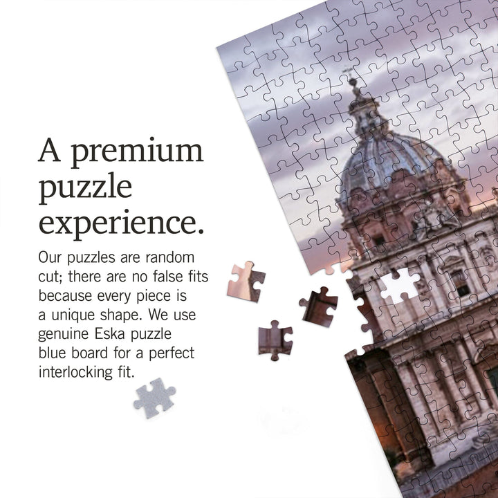 Rome, Italy, Roman Forum and Sunrise, Jigsaw Puzzle Puzzle Lantern Press 