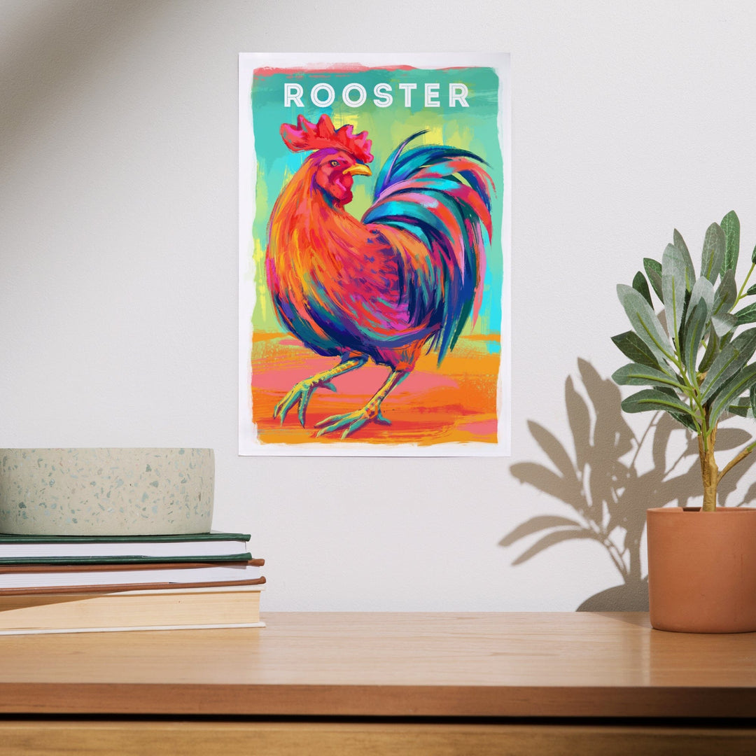 Rooster, Vivid Series, Art & Giclee Prints Art Lantern Press 