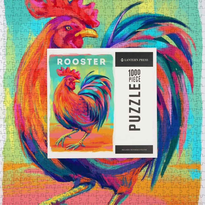 Rooster, Vivid Series, Jigsaw Puzzle Puzzle Lantern Press 