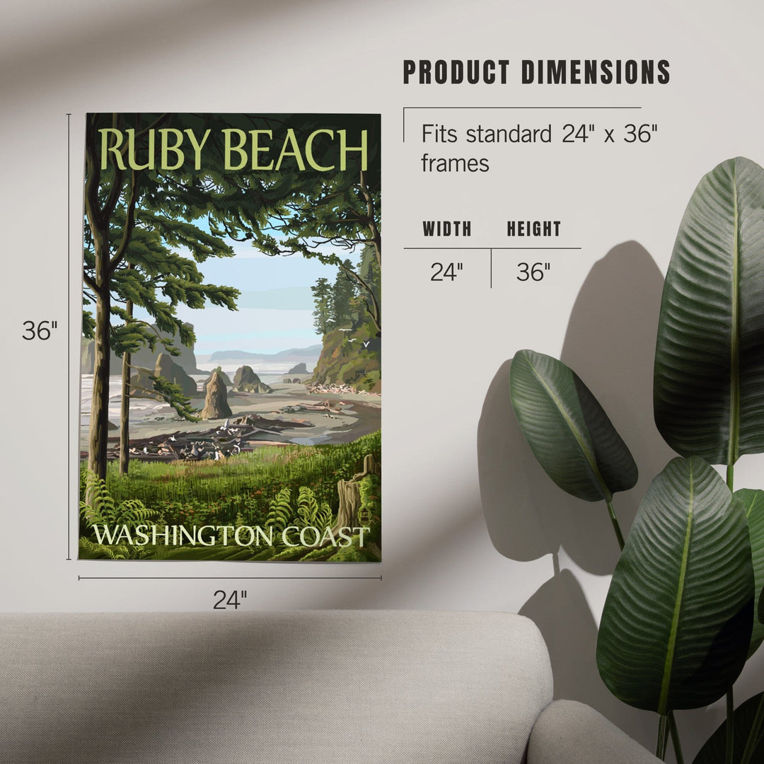 Ruby Beach, Washington Coast, Art & Giclee Prints Art Lantern Press 