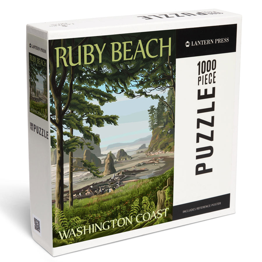 Ruby Beach, Washington Coast, Jigsaw Puzzle Puzzle Lantern Press 
