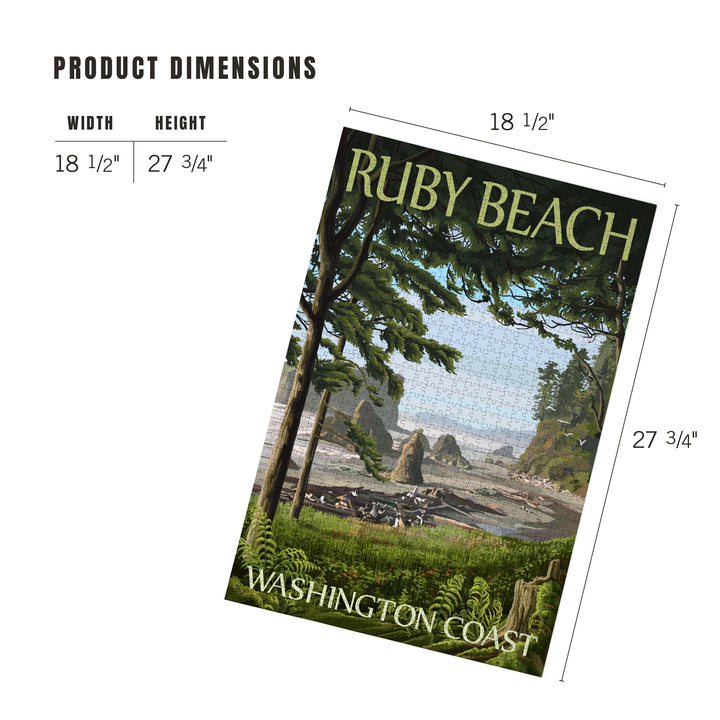 Ruby Beach, Washington Coast, Jigsaw Puzzle Puzzle Lantern Press 