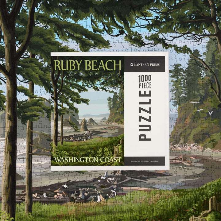 Ruby Beach, Washington Coast, Jigsaw Puzzle Puzzle Lantern Press 