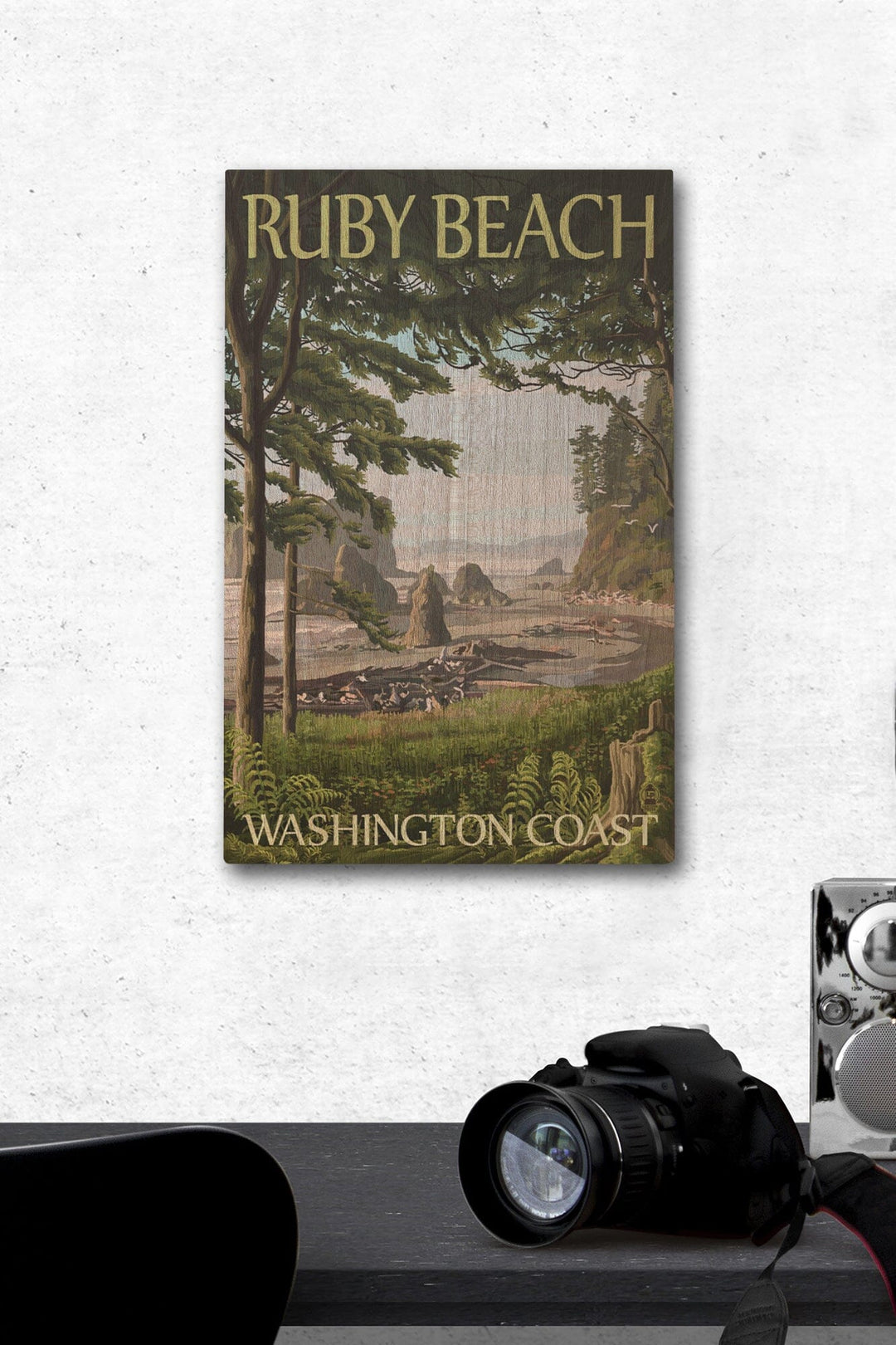 Ruby Beach, Washington Coast, Lantern Press Artwork, Wood Signs and Postcards Wood Lantern Press 12 x 18 Wood Gallery Print 