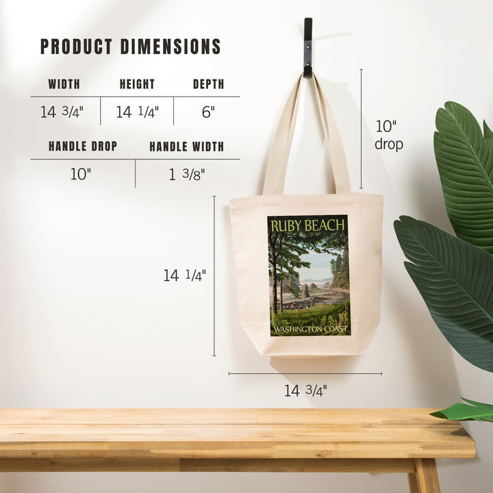 Ruby Beach, Washington Coast, Tote Bag Totes Lantern Press 
