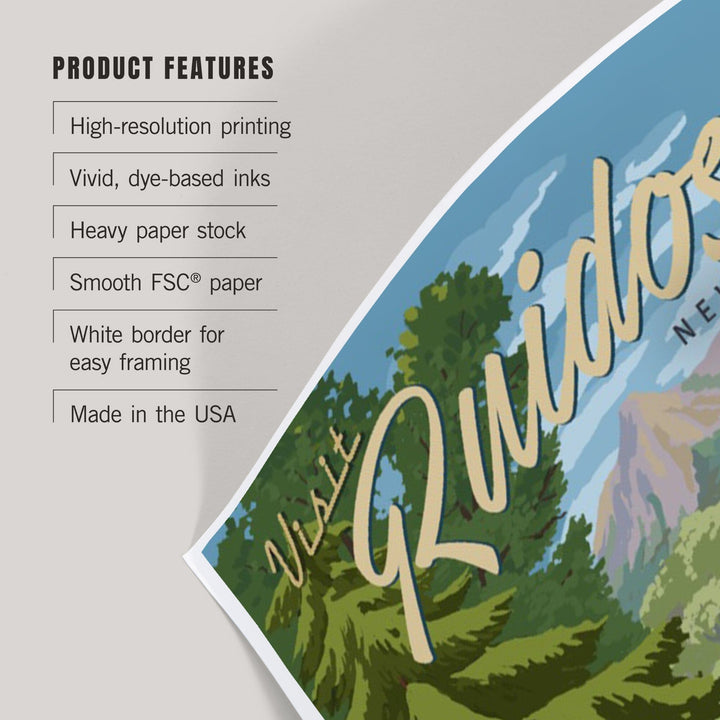 Ruidoso, New Mexico, Black Bears and Stream, Art & Giclee Prints Art Lantern Press 
